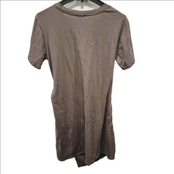 Rails Edie Canteen Cotton Tshirt Short Sleeve Wrap Front Dress - Picture 5 of 7